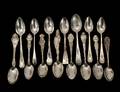 8 GROUP OF FIFTEEN ASSORTED SILVER SOUVENIER SPOONS