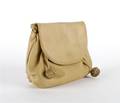 A Bottega Veneta Tan Leather Clutch