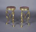 A Pair of Louis XVI Style Gilt Bronze Gueridons