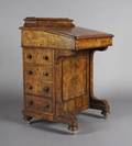 A Burl Walnut Davenport Desk