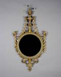 A Robert Adam Style Giltwood and Painted Mirror