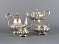 A George IV Sterling Silver Four Piece Tea and Coffee Service London