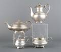 A George IIIIV Sterling Silver Four Piece Tea and Coffee Service Emes and Barnard London