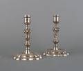 A Pair of George III Sterling Silver Candlesticks Richard Gosling London