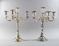 A Pair of American Silverplate SixLight Candelabra Tiffany  Co