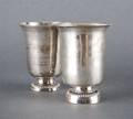 Two French Sterling Silver Beakers Paris