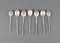 Sixteen Russian Sterling Silver Spoons