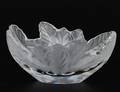 1 MOLDED AND FROSTED CRYSTAL COMPIEGNE BOWL