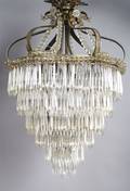 A Gilt Metal SixLight Chandelier