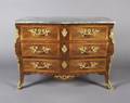 A Louis XIV Style Gilt Mounted Commode