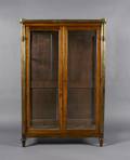 A Continental Fruitwood and Gilt Metal Mounted Vitrine