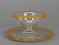 306 GLASS PEDESTAL BOWL AND STAND