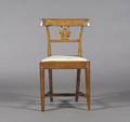 A Continental Parcel Gilt and Inlaid Side Chair
