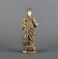 A German Gilt Silver and Ivory Figure of a Queen