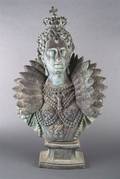 A Bronze Bust of Queen Elizabeth I