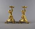 A Pair of French Gilt Bronze Figural Stands