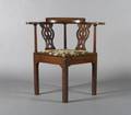 A George III Walnut Corner Chair New England