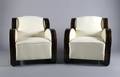 A Pair of Art Deco Jakuranda Armchairs