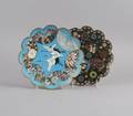 Two Japanese Cloisonne Foliate Chargers