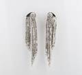 A Pair of 18 Karat White Gold and Diamond Earrings