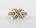 A Sterling Silver and 18 Karat Yellow Gold Ring Tiffany  Co