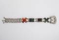 A Sterling Silver and MultiColor Carved Agate Bracelet Scottish
