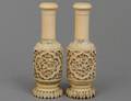 45 PAIR OF IVORY VASES