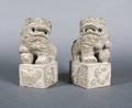 A Pair of Chinese Stone Foo Dogs