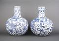 A Near Pair of Chinese Blue and White Porcelain Vases