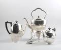 An English Five Piece Silverplate Tea and Coffee Service Mappin and Webb