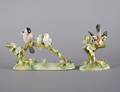 Two Crown Staffordshire Bird Figural Groups designed and modelled by JT Jones