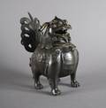 A Japanese Bronze Foo Dog Censer