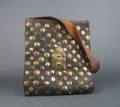 A Leather and Coin Mounted Courier Bag