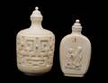 16 TWO CARVED IVORY SNUFF BOTTLES