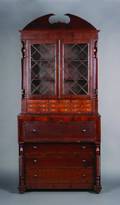 An American Classical Mahogany Secretary Bookcase