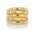 An 18 Karat Yellow Gold and Diamond Ring David Yurman