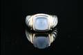 A Sterling Silver 18 Karat Yellow Gold and Purple Chalcedony Ring David Yurman