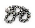 A Single Strand of Black Tahitian Cultured Pearls