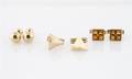 Three Pairs of 14 Karat Yellow Gold Cufflinks