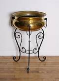 A Brass and Iron Jardinire