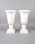 A Pair of Alabaster Urns