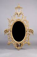 A Chinese Chippendale Style Carved Giltwood Mirror