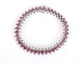 An 18 Karat White Gold Ruby and Diamond Bracelet