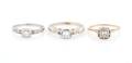 Three Vintage Diamond Rings
