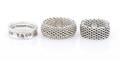 A Group of Three Sterling Silver Rings Tiffany  Co