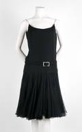 A Norman Norell Black Silk Chiffon Dress