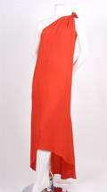 A Halston Red Evening Gown