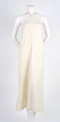 A Norma Kamali Long Cream Dress