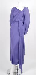 A Halston Purple Jersey Dress