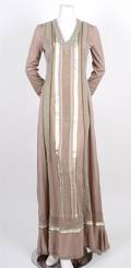 A Giorgio di SantAngelo Tan Jersey Ribbon Dress